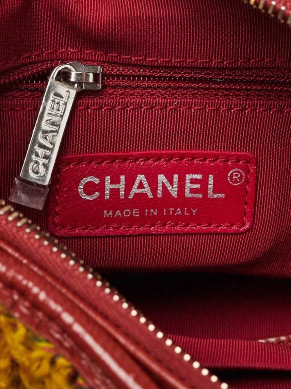 Chanel Orange Quilted Tweed Calfskin Leather Small Gabrielle Hobo Bag - Picture 9 of 10